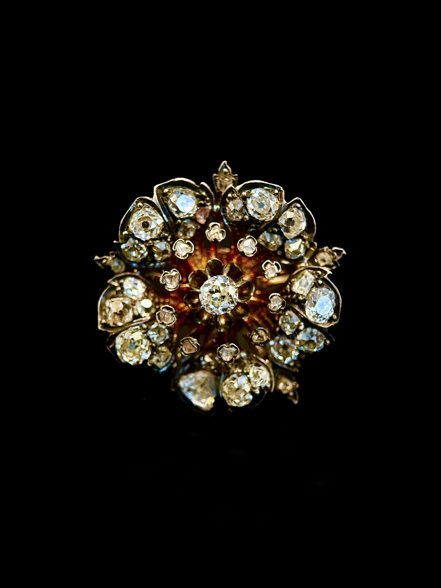Flower diamonds ring