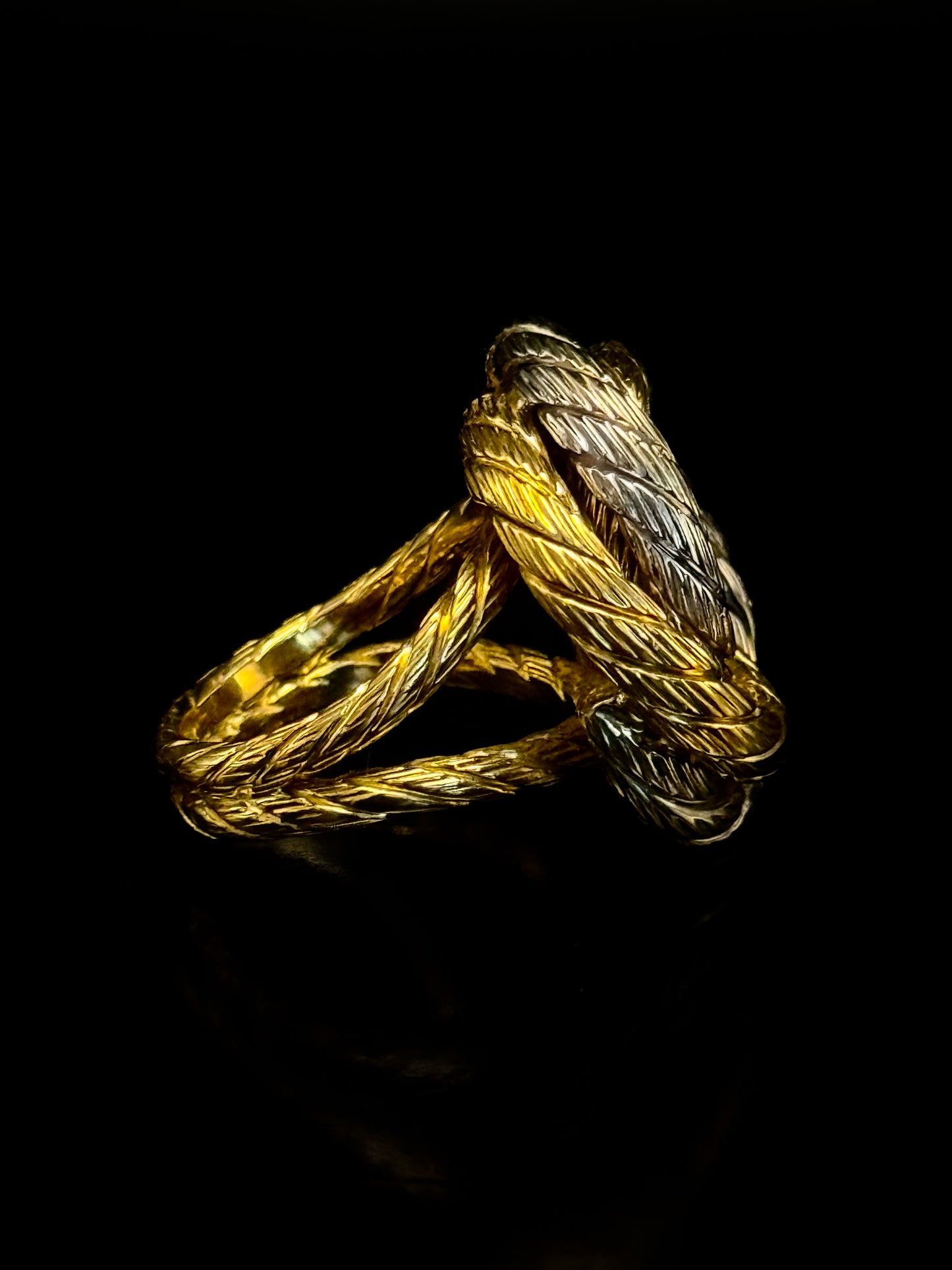 Bague cordage tressée
