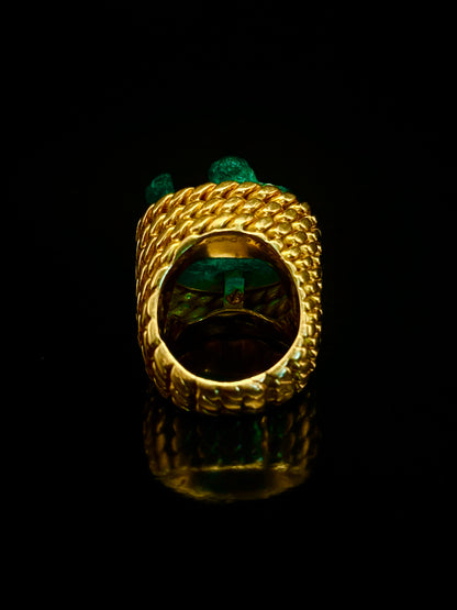 Bague camée émeraude Hygieia