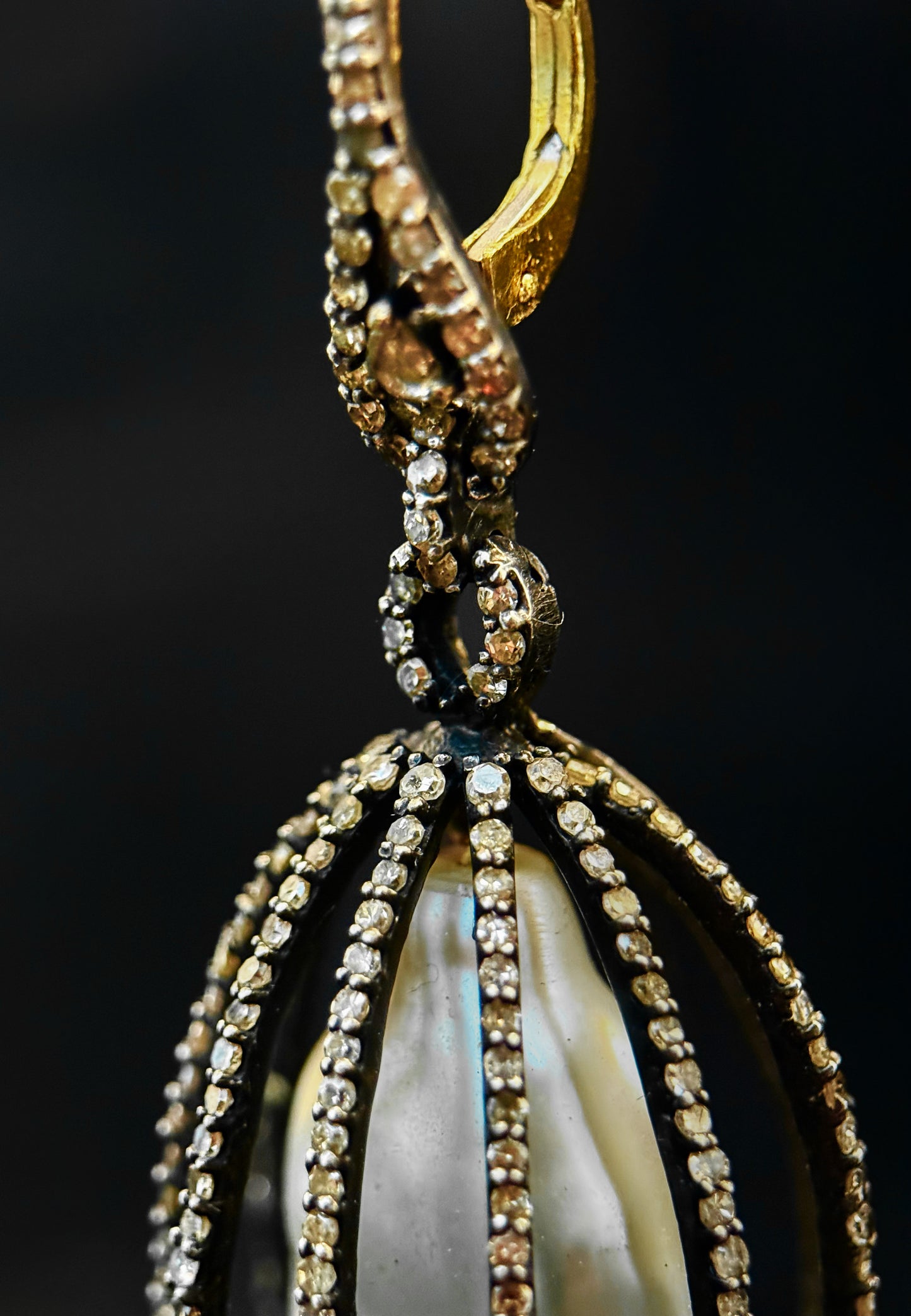 Art deco cage earrings