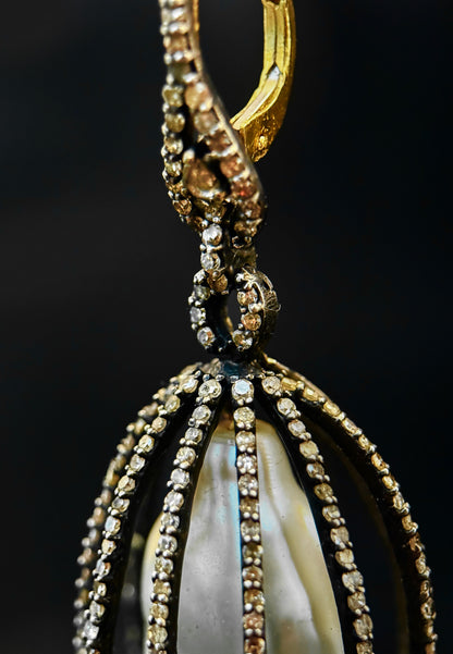 Art deco cage earrings