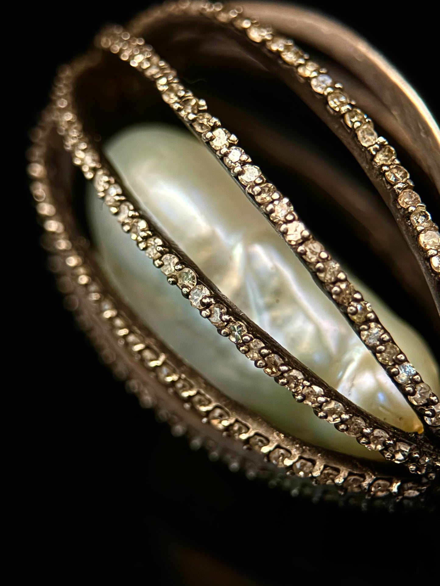 Art deco cage earrings