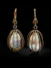 Art deco cage earrings