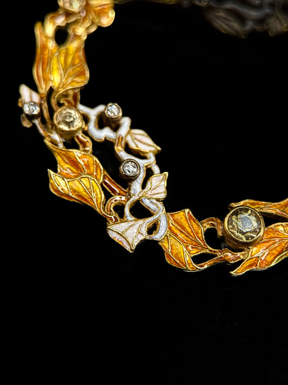 Boucles d'oreilles créoles Art nouveau