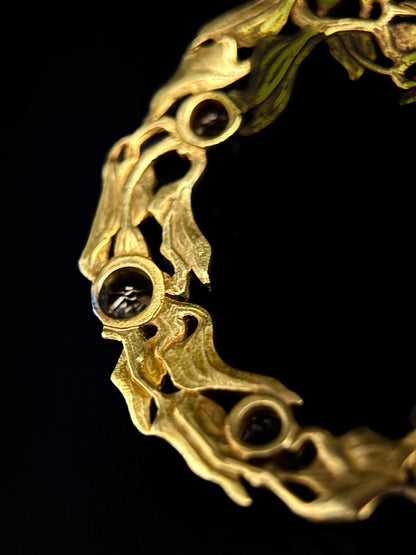 Boucles d'oreilles créoles Art nouveau