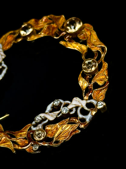 Boucles d'oreilles créoles Art nouveau