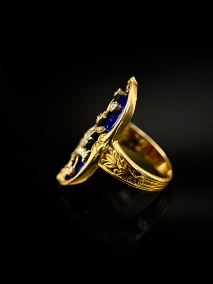 Bague Art nouveau oiseau