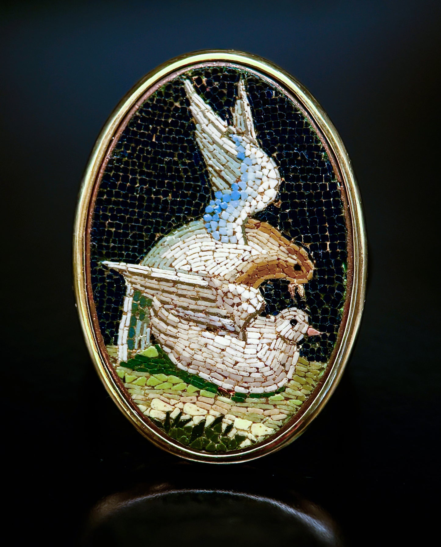 Bague oiseaux micromosaïque
