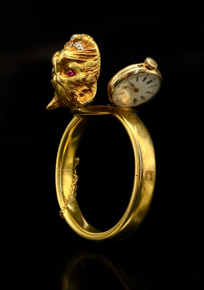 Bracelet montre chat