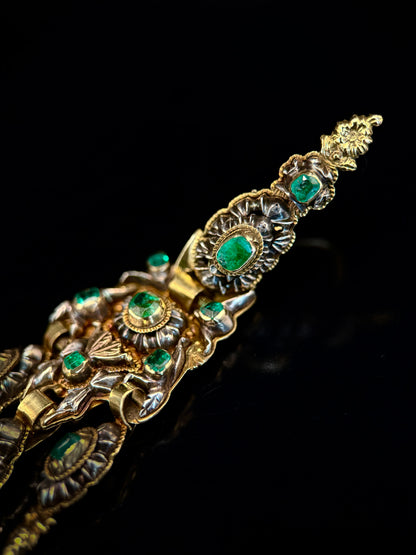 Catalan emerald earrings