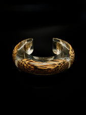 Wood and plexiglass bracelet
