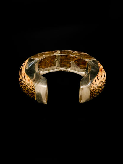 Wood and plexiglass bracelet