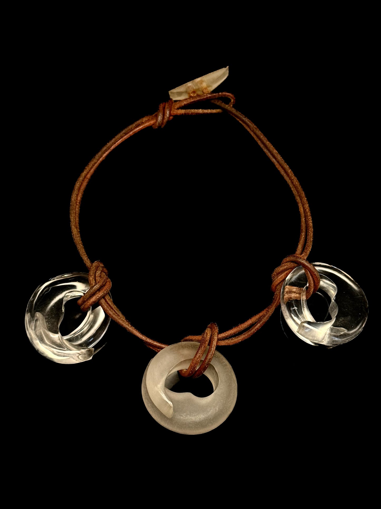 Plexiglass ring necklace