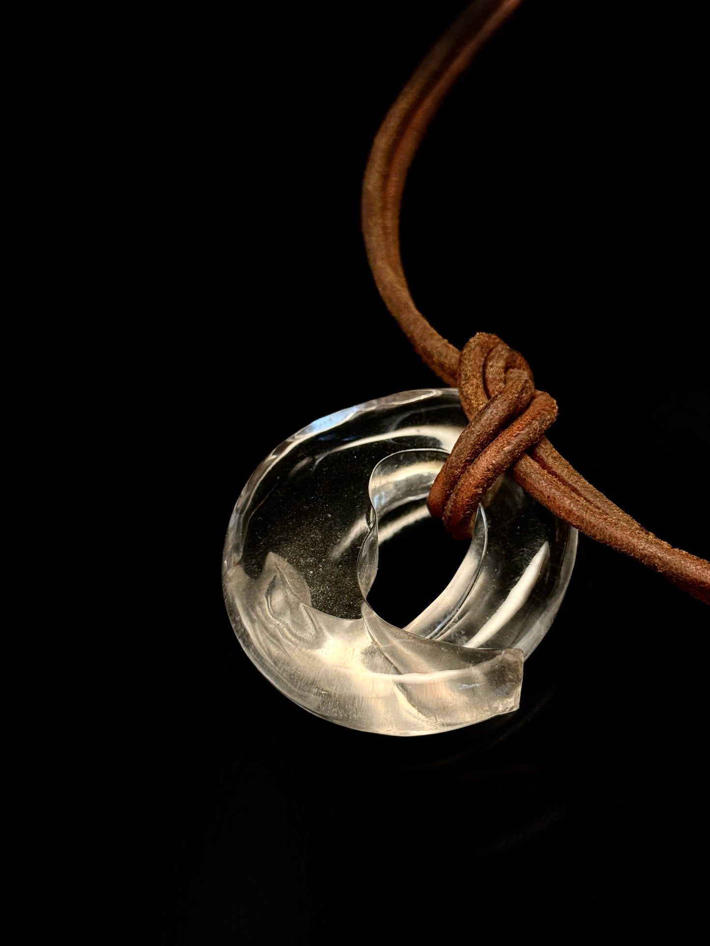 Plexiglass ring necklace