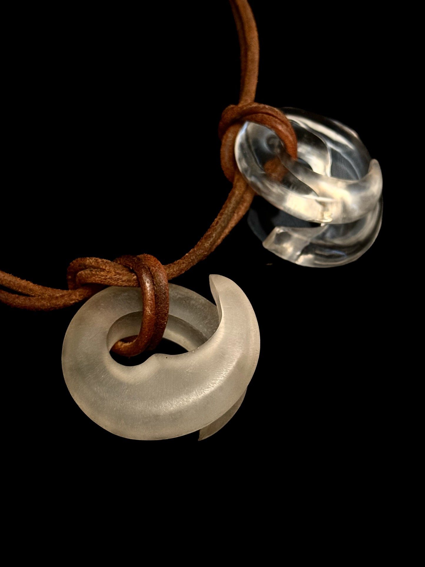 Plexiglass ring necklace