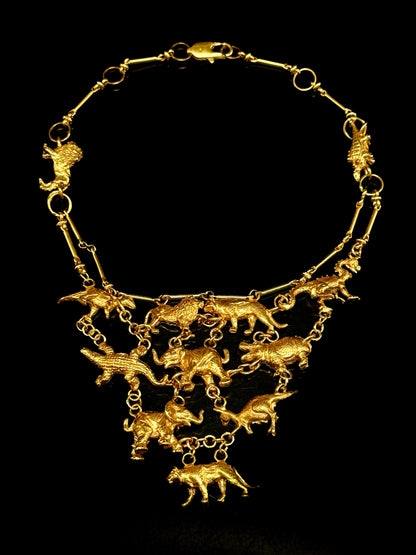 Collier plastron animalier