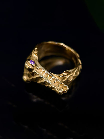Bague crocodile