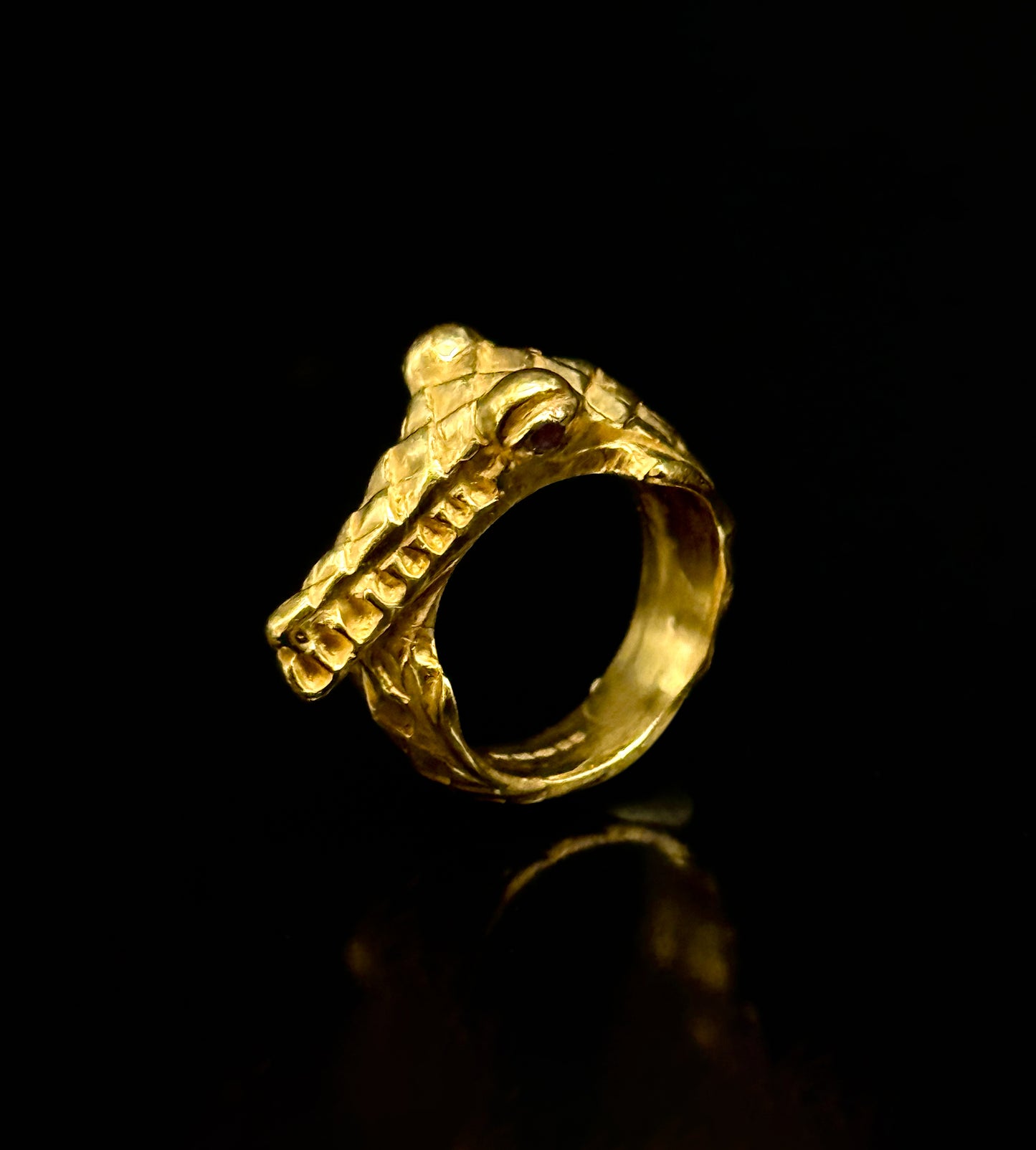 Bague crocodile