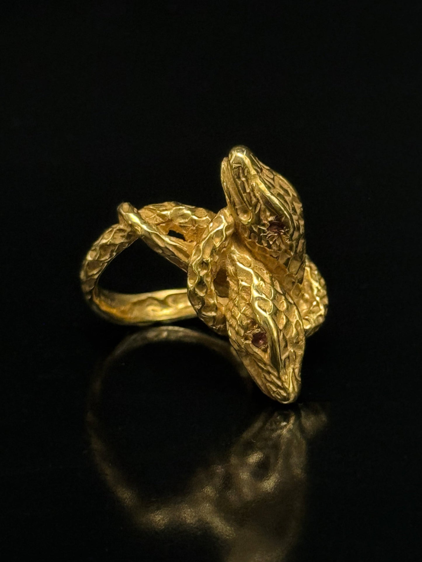 Bague double serpent