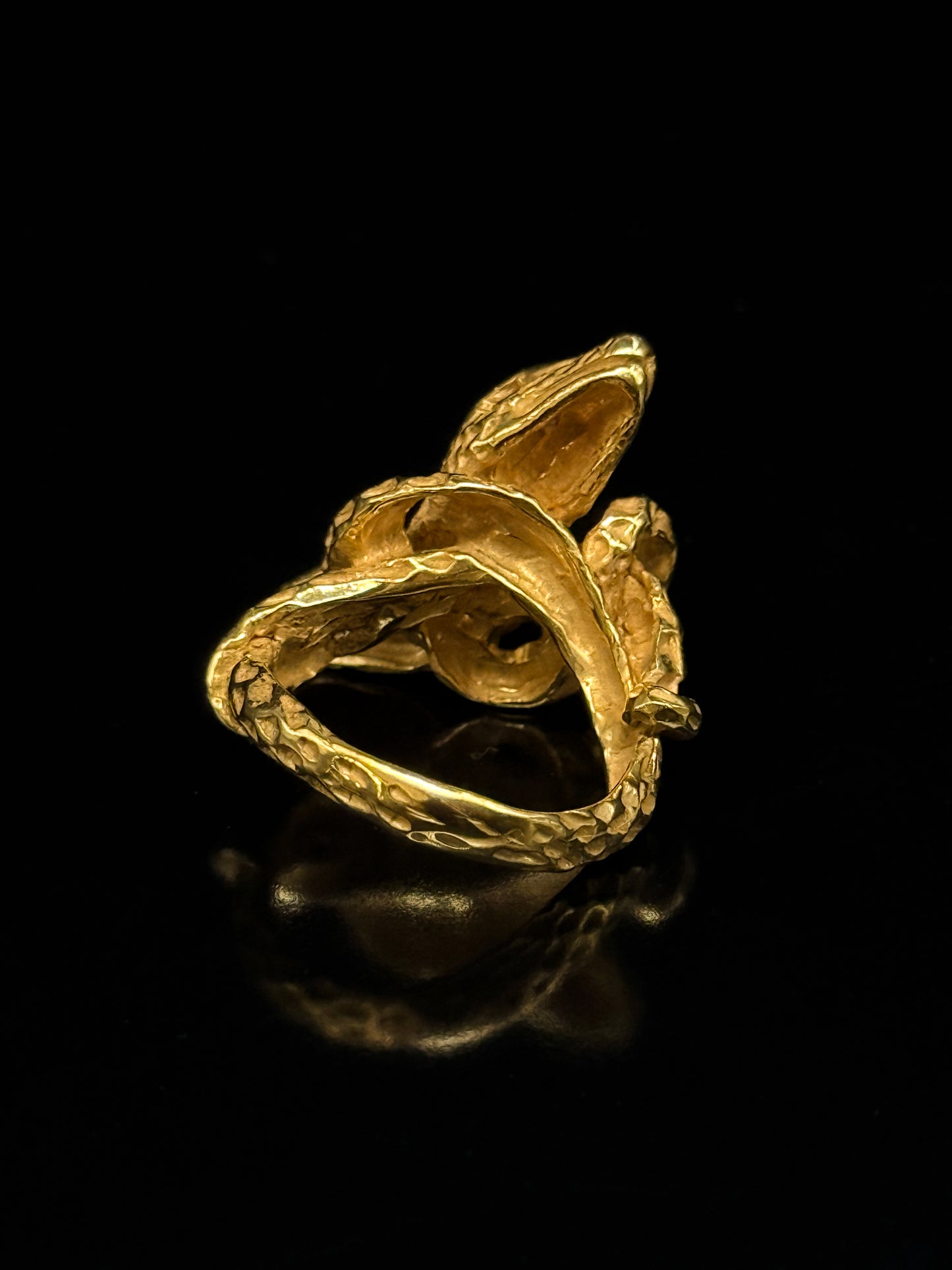 Bague double serpent