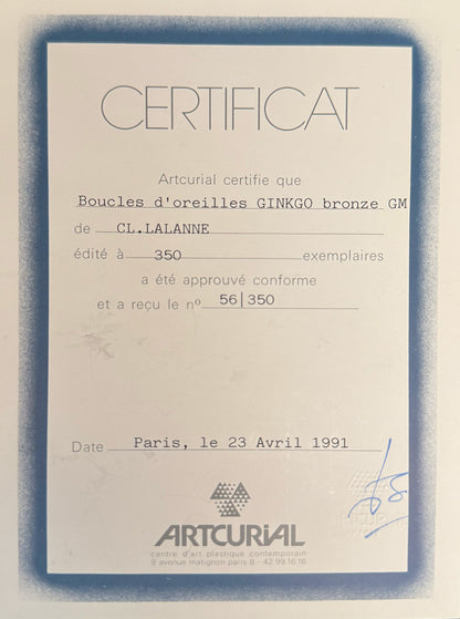 Boucles d'oreilles "Ginkgo"