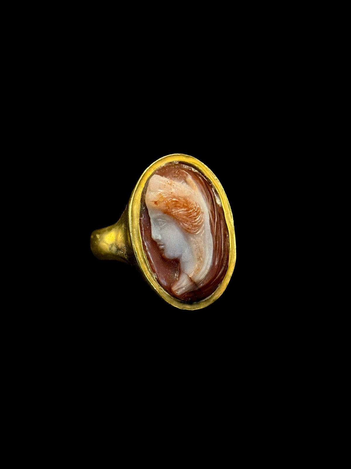 Bague camée en agate
