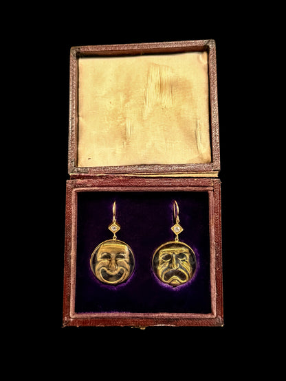 Boucles d’oreilles masques commedia dell'arte