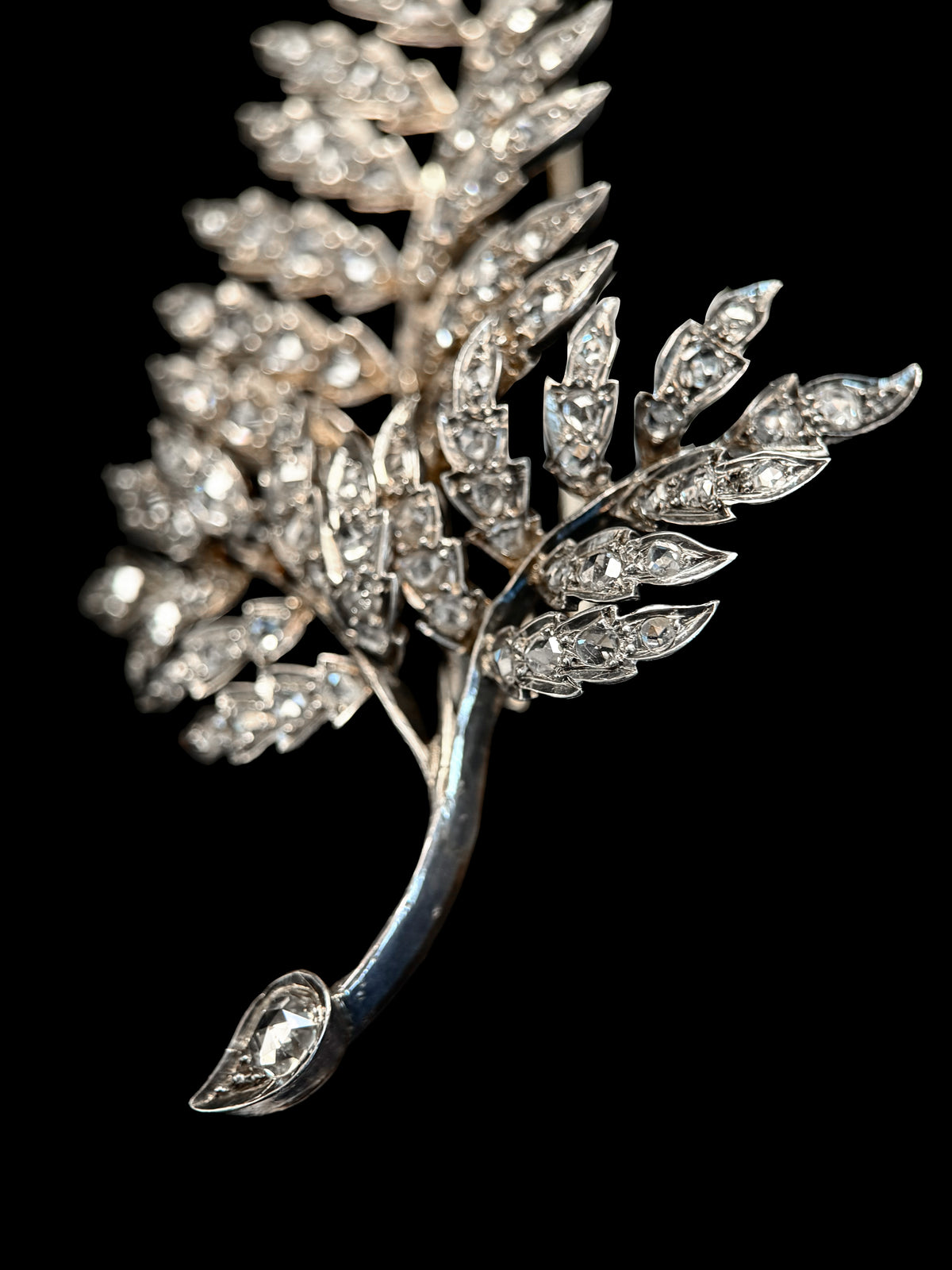 Diamond collage brooch