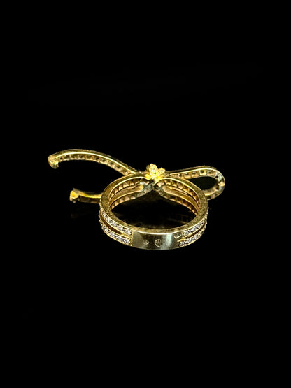 Bague nœud en diamant 