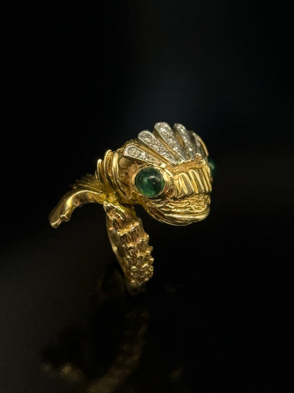 Fish gold ring