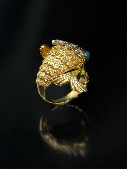 Fish gold ring
