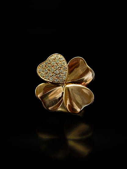 Bague trèfle à quatre feuilles
