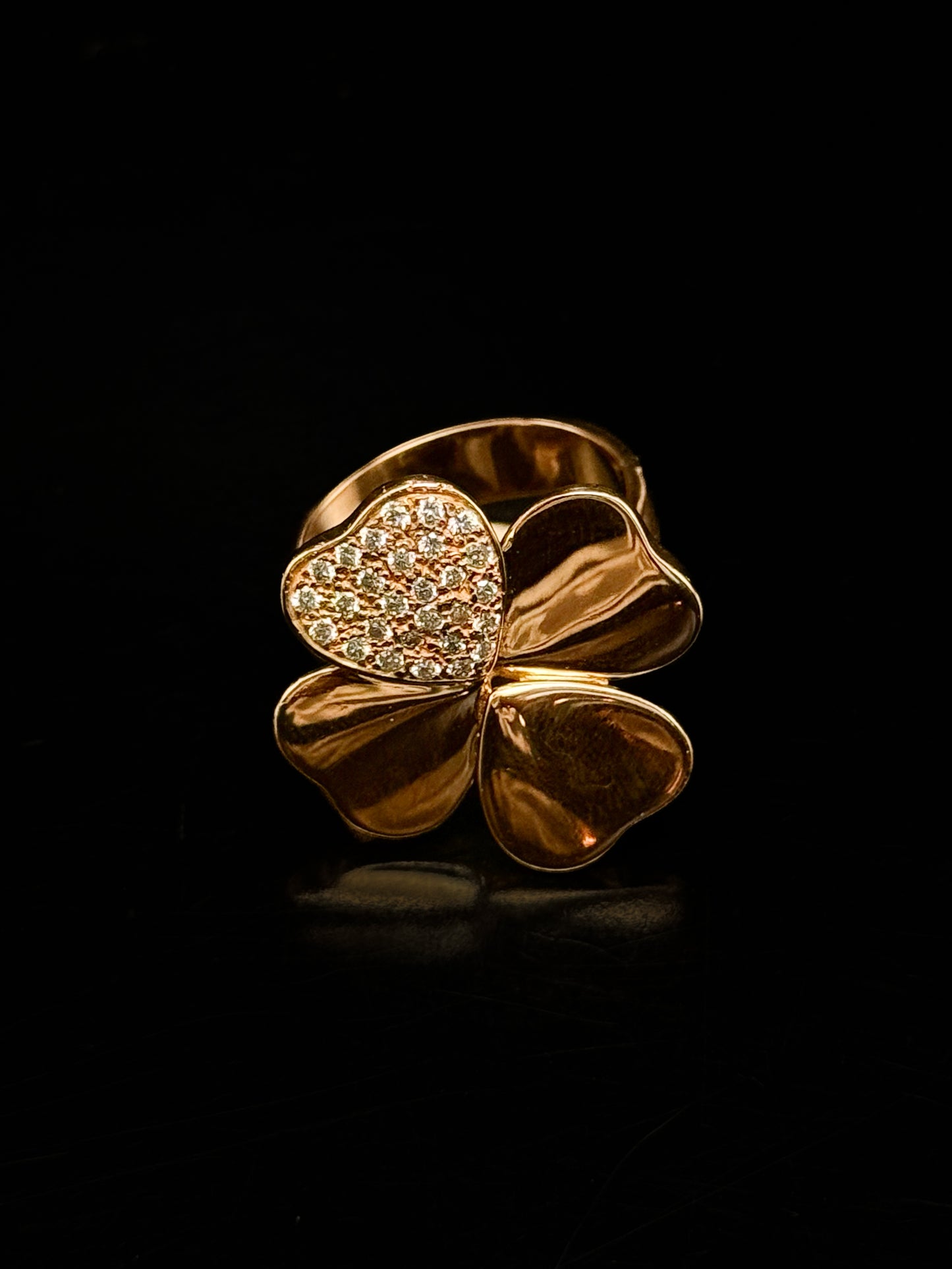 Bague trèfle à quatre feuilles