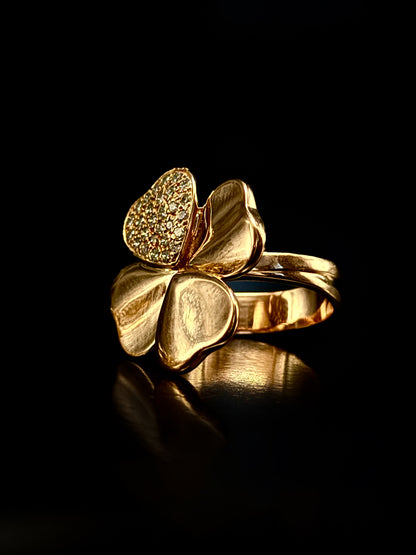 Bague trèfle à quatre feuilles