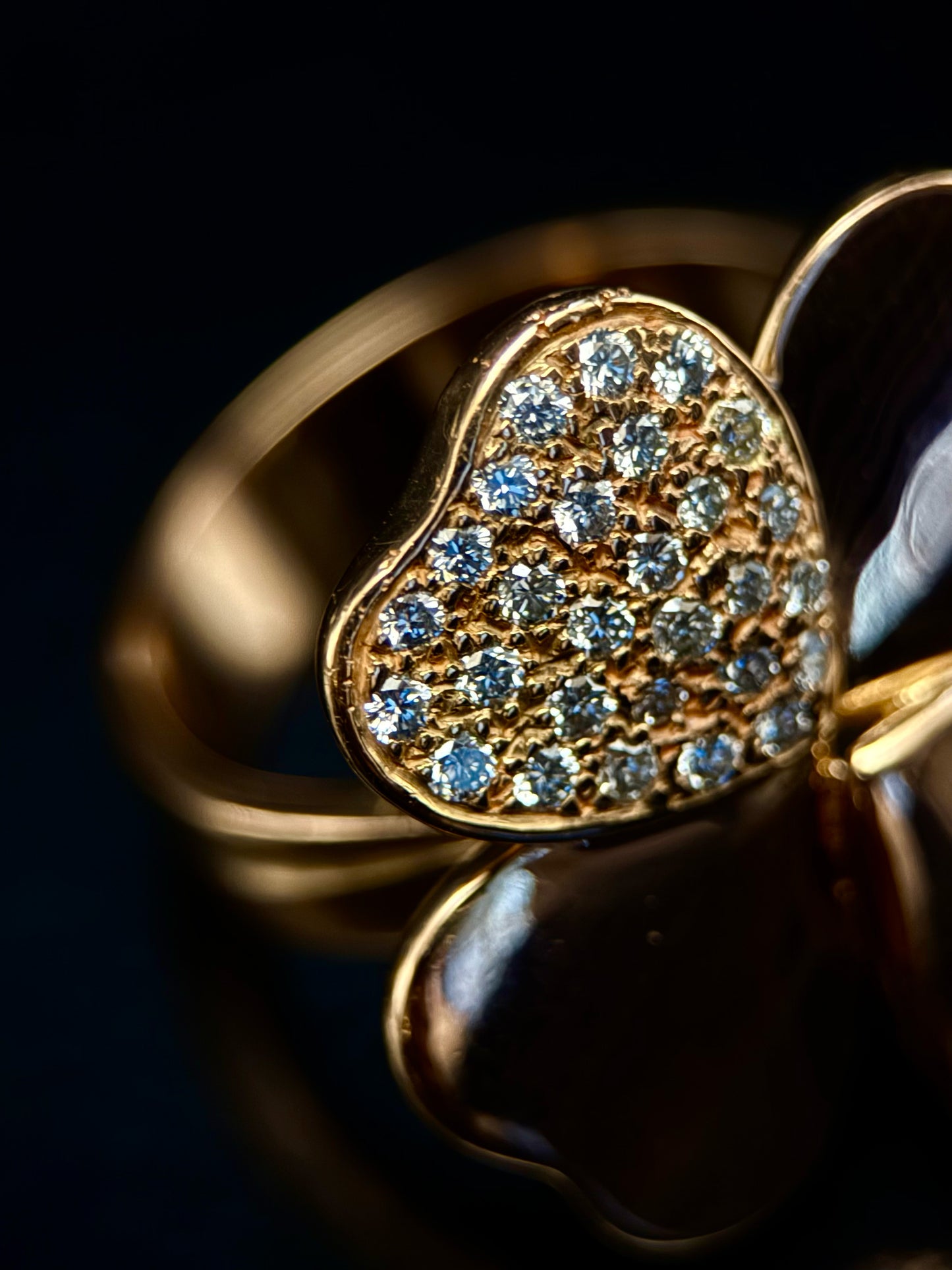 Bague trèfle à quatre feuilles