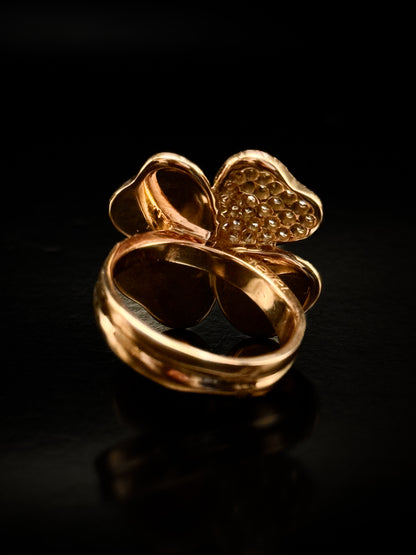 Bague trèfle à quatre feuilles