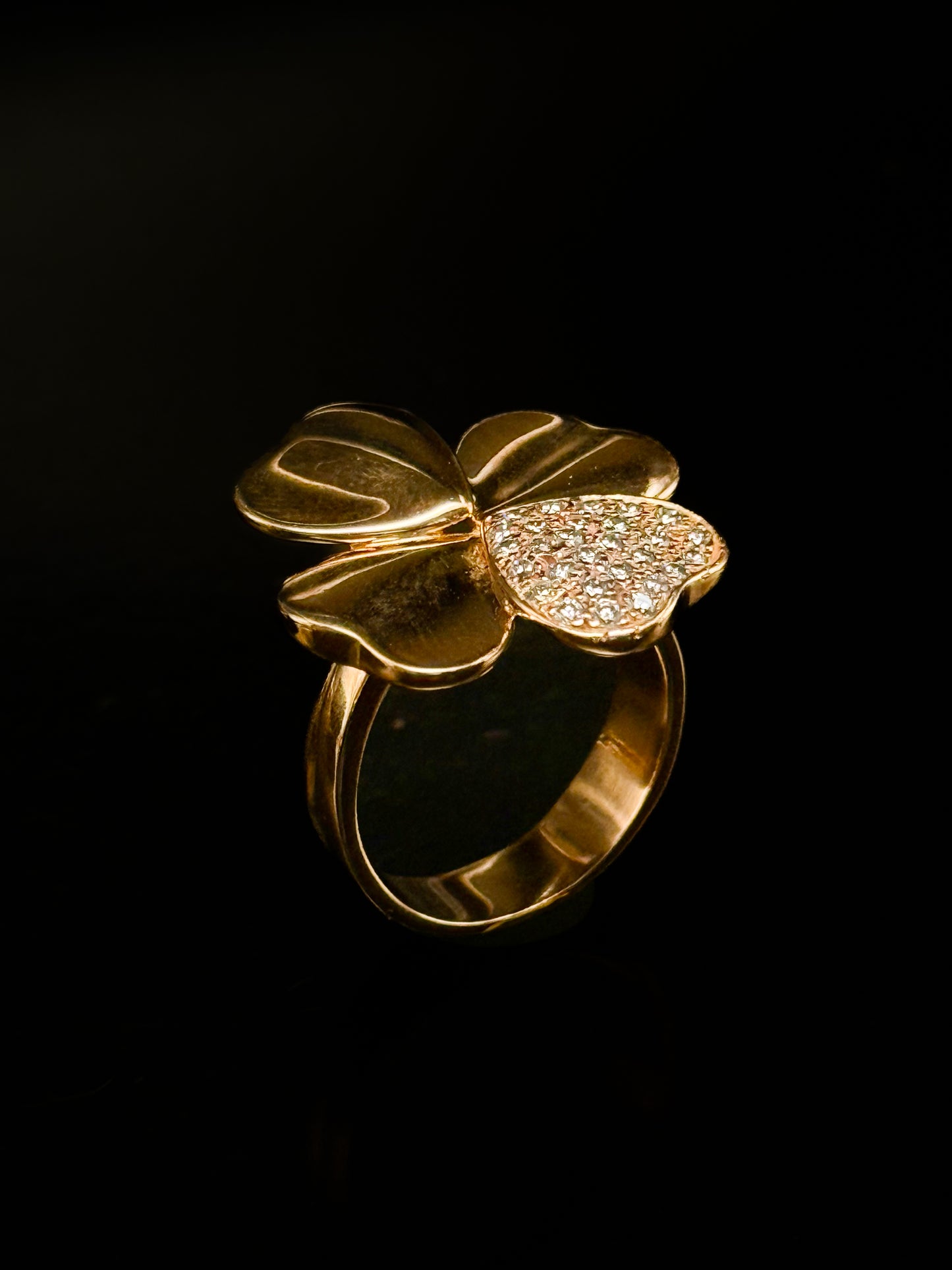 Bague trèfle à quatre feuilles