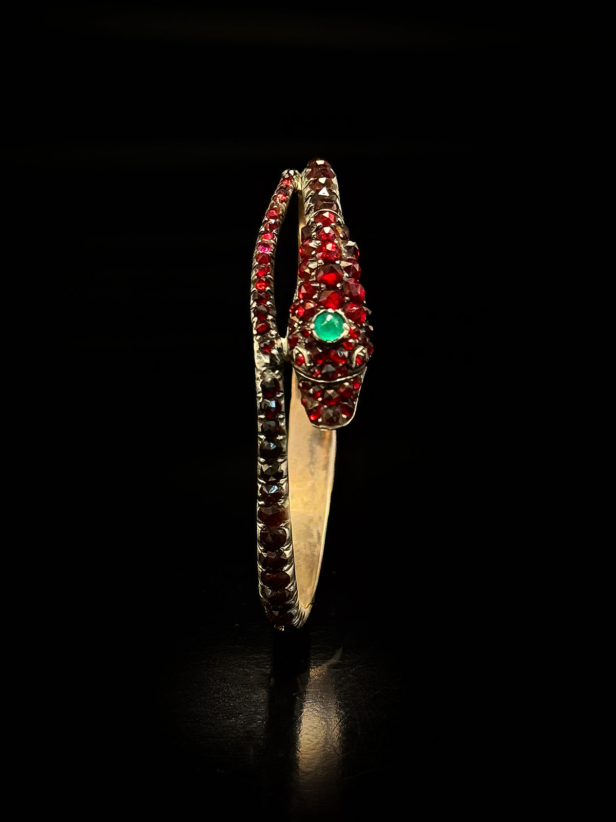 Bracelet serpent en grenat