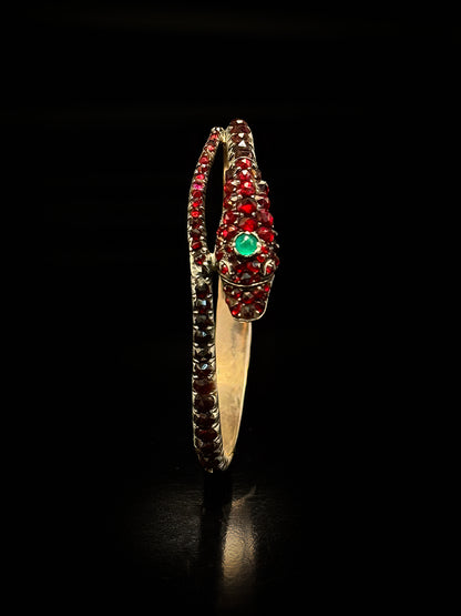 Bracelet serpent en grenat