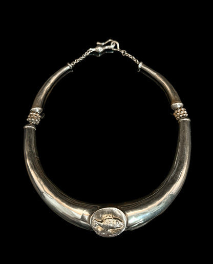 Fish torque necklace