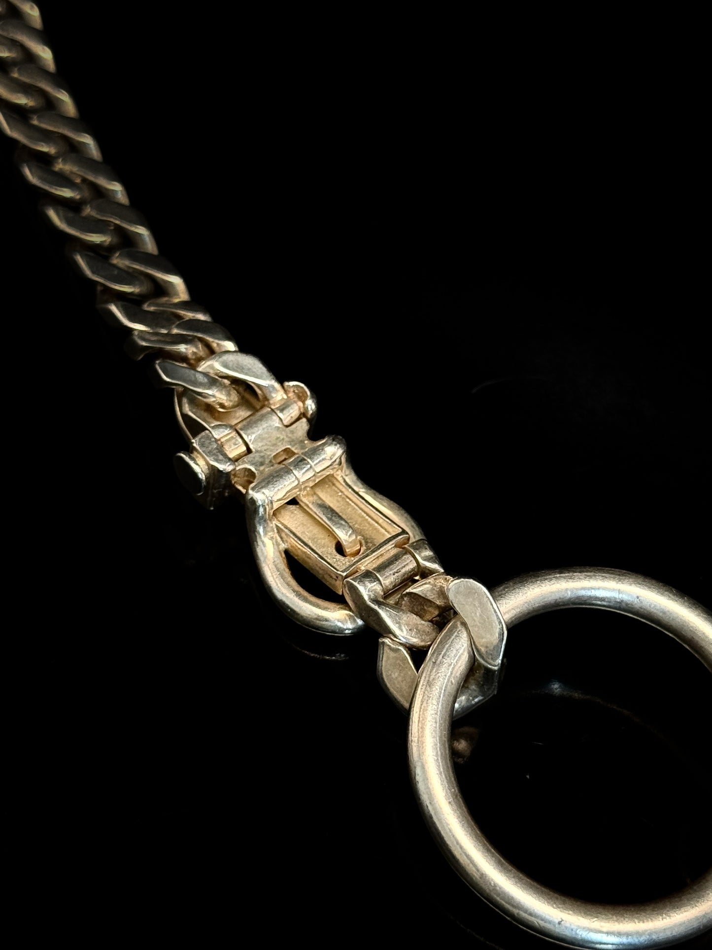 Chain detail ring necklace