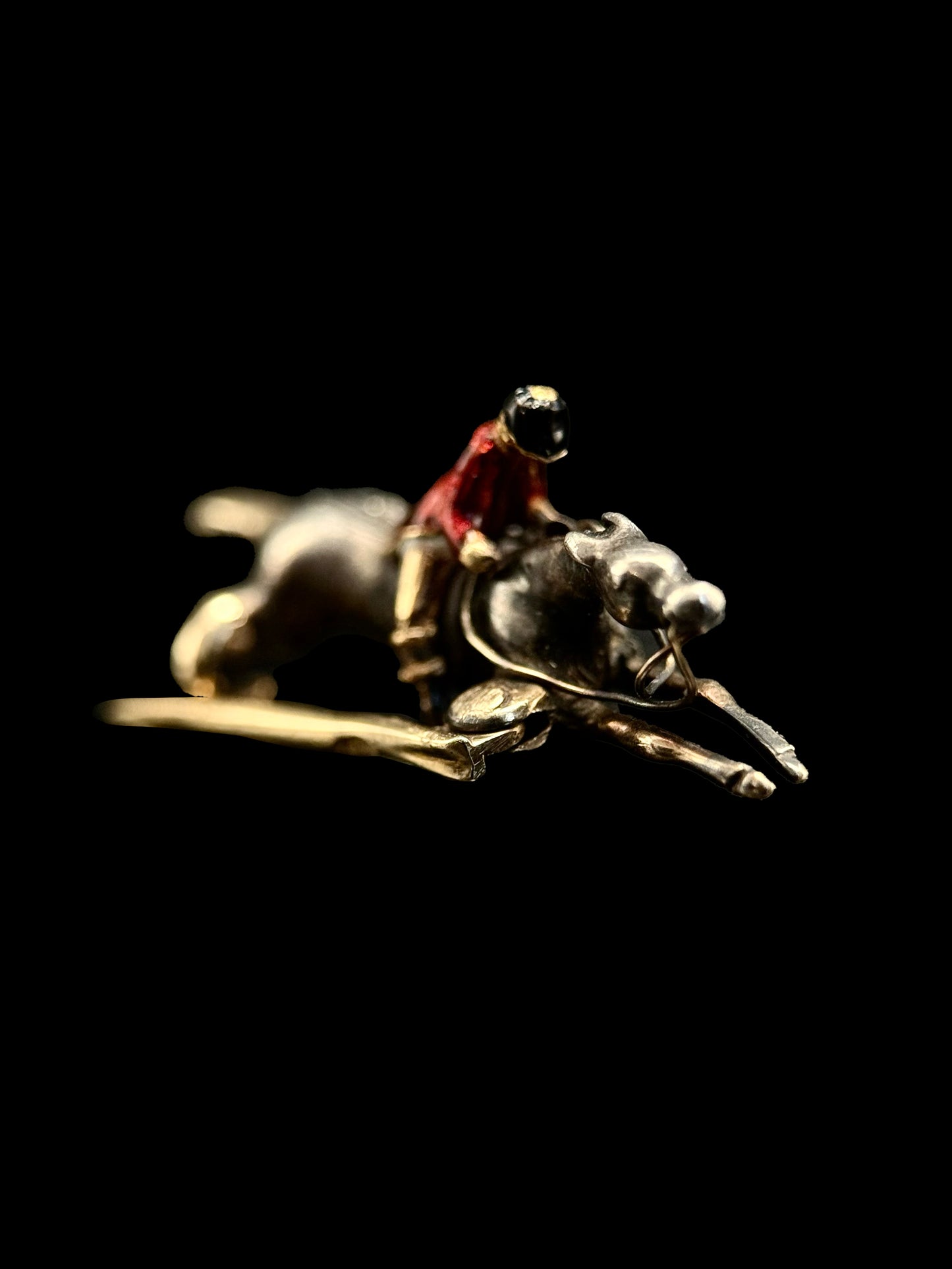 Broche jockey cheval