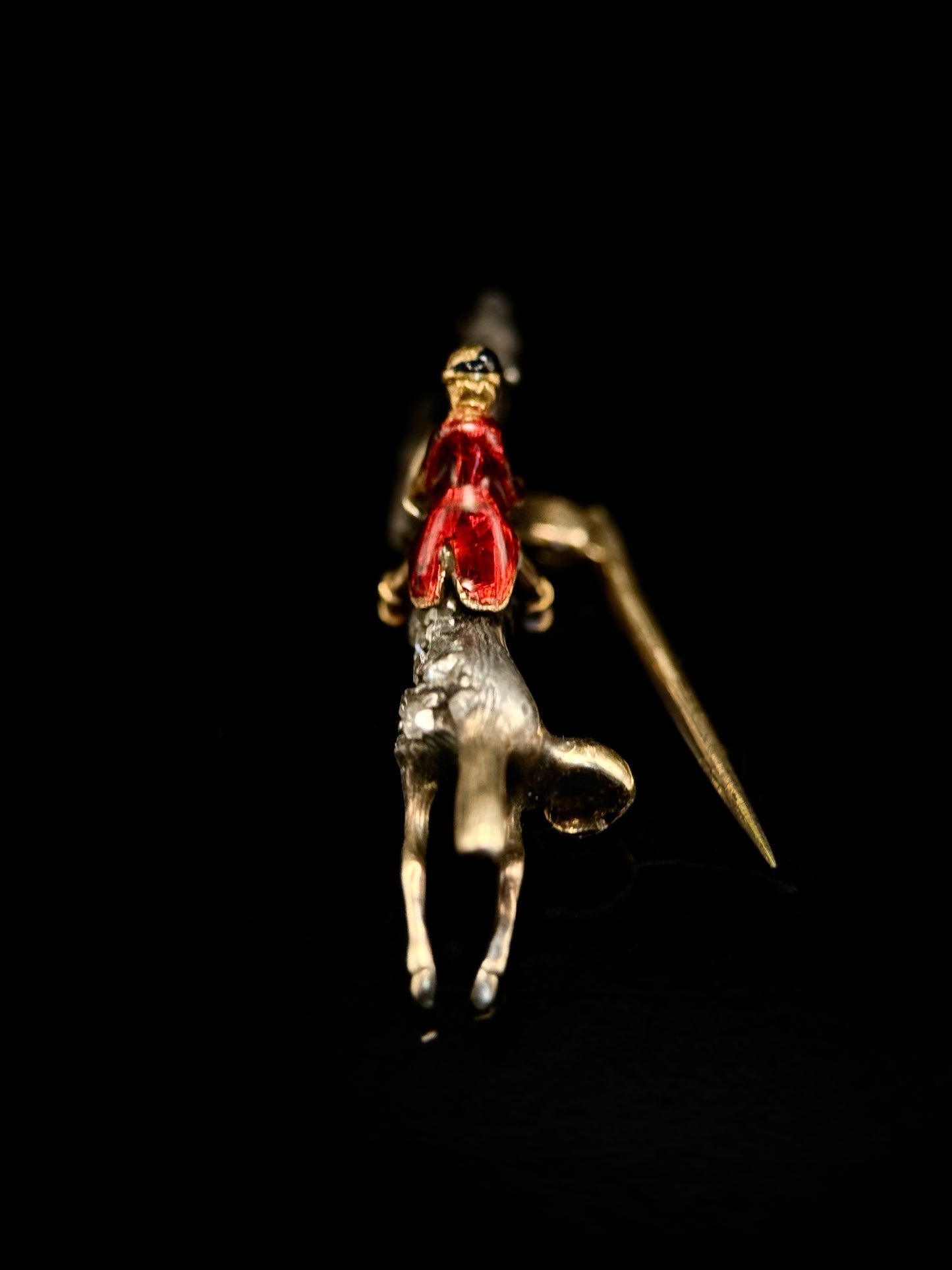 Broche jockey cheval