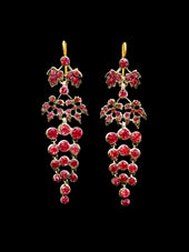 Boucles d'oreilles grappes de raisin