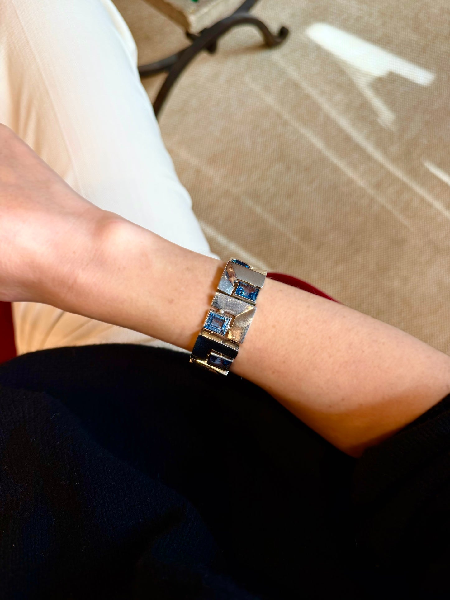 Silver topaze bracelet