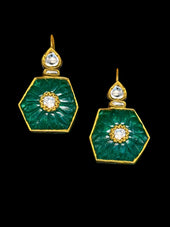 Indian enameled earrings