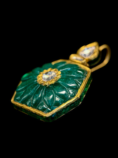 Indian enameled earrings