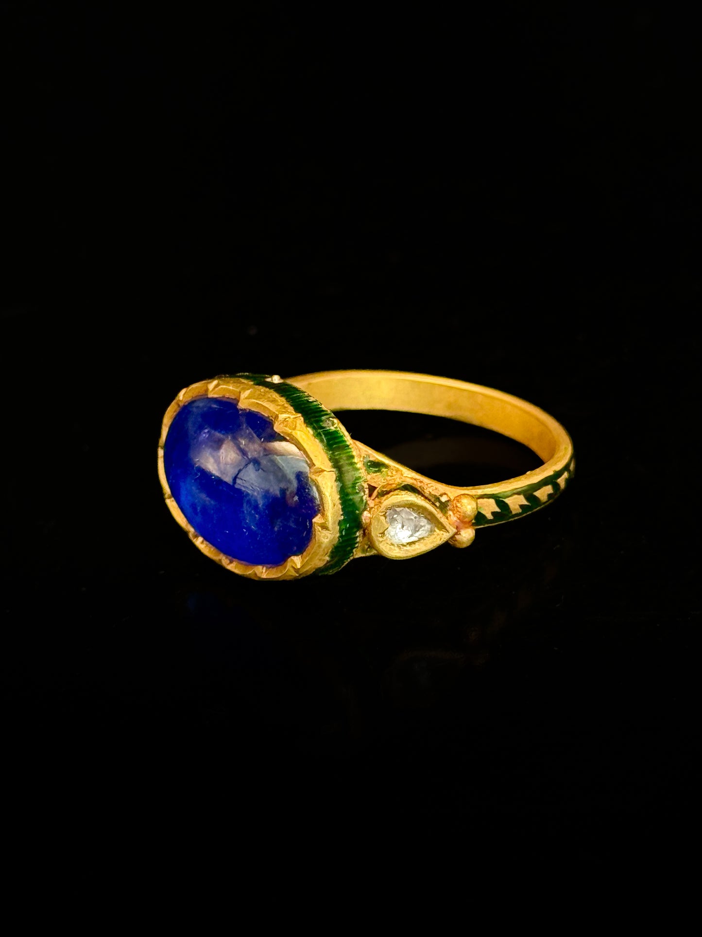 Indian enameled ring