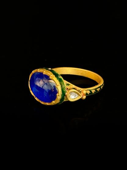 Indian enameled ring
