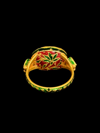 Indian enameled ring